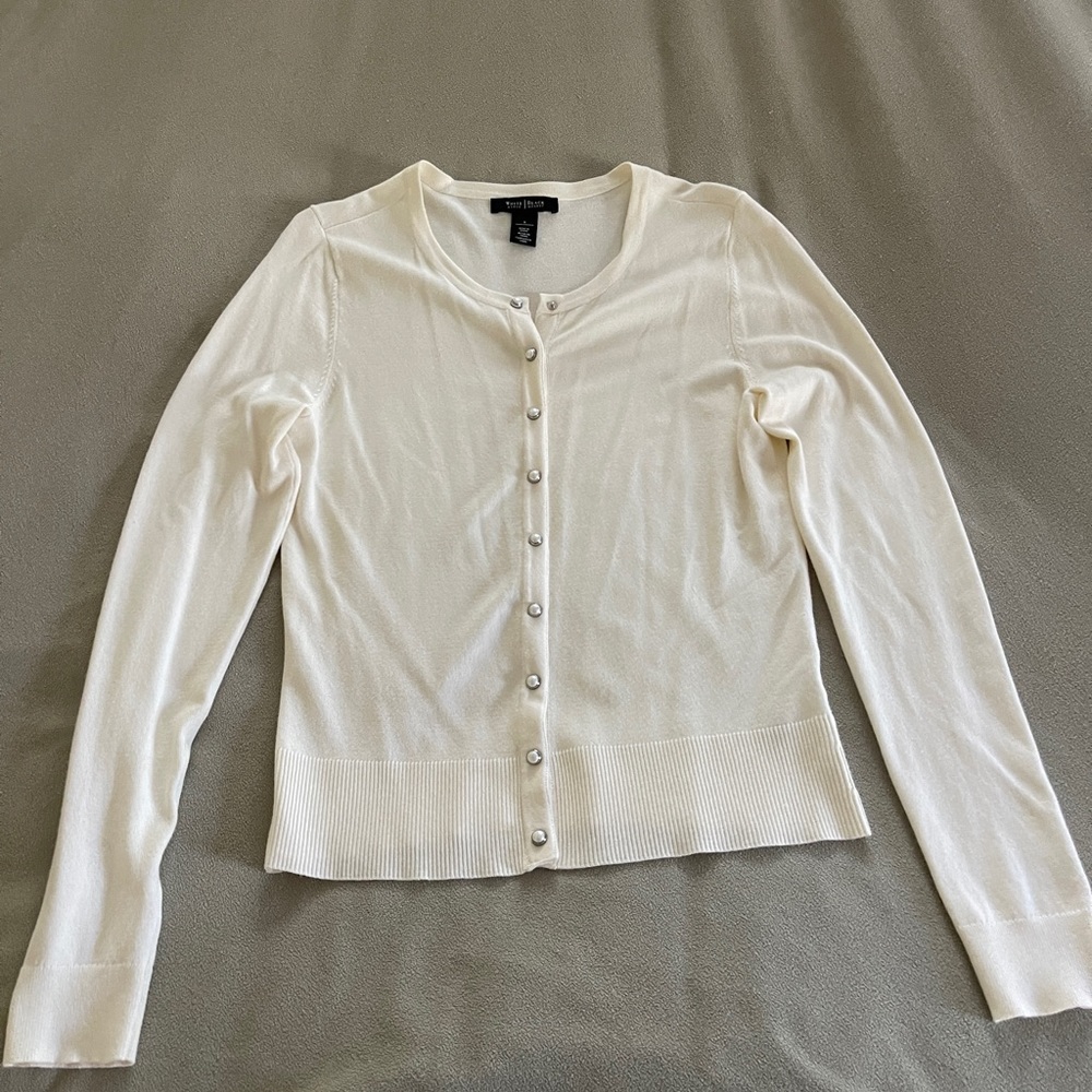 WHBM women’s cream cardigan size small